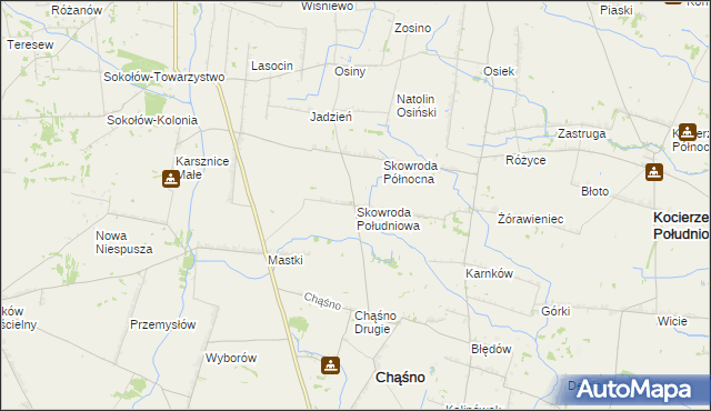 mapa Skowroda Południowa, Skowroda Południowa na mapie Targeo