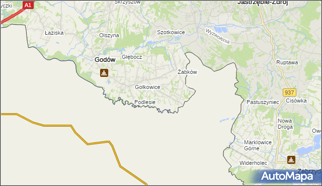 mapa Skrbeńsko, Skrbeńsko na mapie Targeo