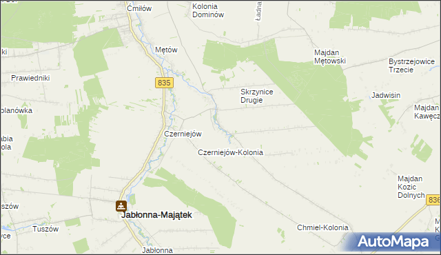 mapa Skrzynice Pierwsze, Skrzynice Pierwsze na mapie Targeo