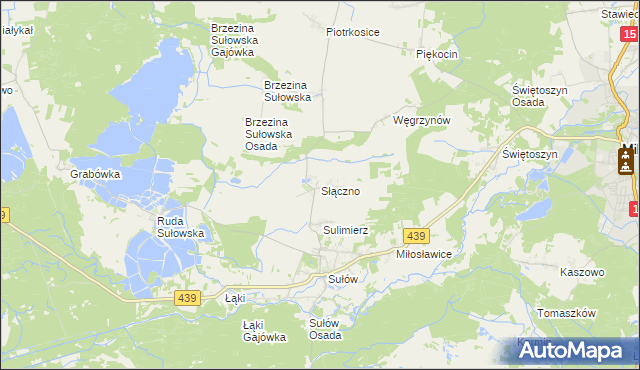 mapa Słączno, Słączno na mapie Targeo