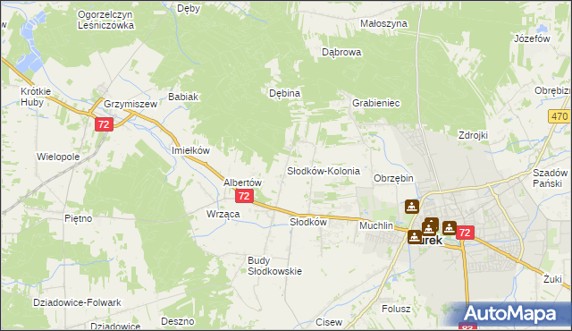mapa Słodków-Kolonia, Słodków-Kolonia na mapie Targeo