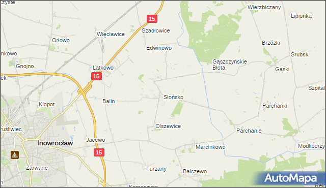 mapa Słońsko, Słońsko na mapie Targeo