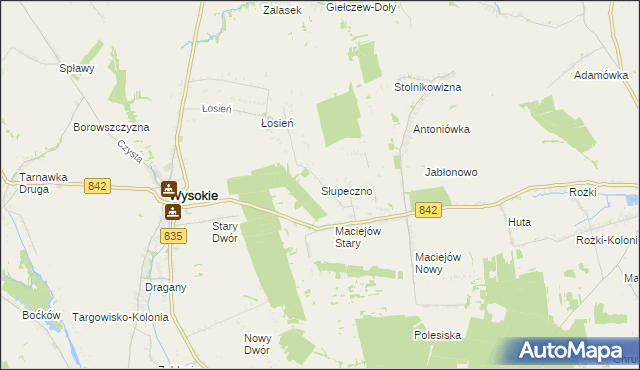 mapa Słupeczno, Słupeczno na mapie Targeo