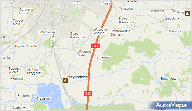 mapa Smardów, Smardów na mapie Targeo