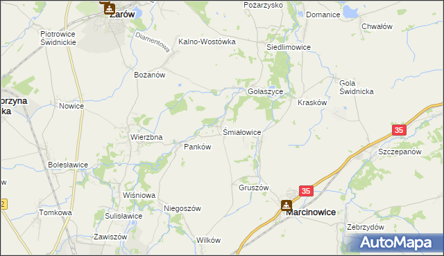 mapa Śmiałowice, Śmiałowice na mapie Targeo