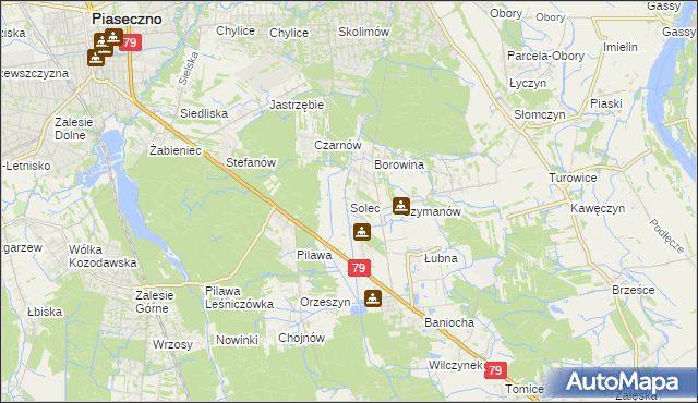 mapa Solec gmina Góra Kalwaria, Solec gmina Góra Kalwaria na mapie Targeo