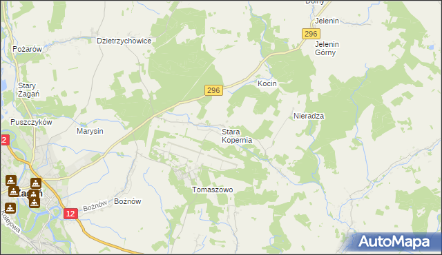 mapa Stara Kopernia, Stara Kopernia na mapie Targeo