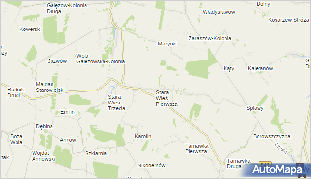 mapa Stara Wieś Pierwsza, Stara Wieś Pierwsza na mapie Targeo