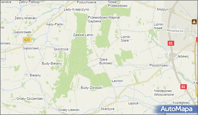 mapa Stare Bulkowo, Stare Bulkowo na mapie Targeo