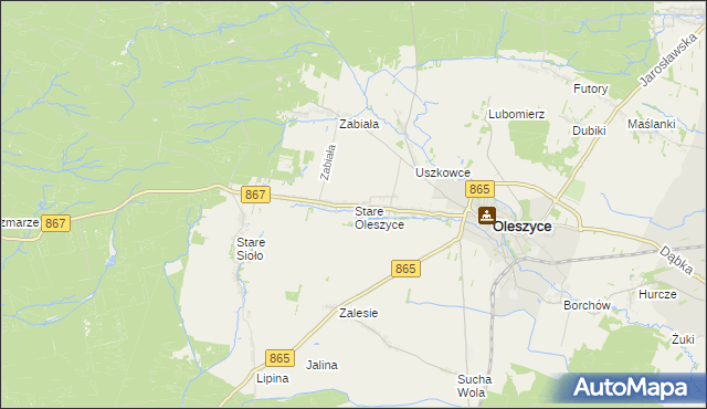 mapa Stare Oleszyce, Stare Oleszyce na mapie Targeo