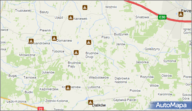 mapa Stefanów gmina Dalików, Stefanów gmina Dalików na mapie Targeo