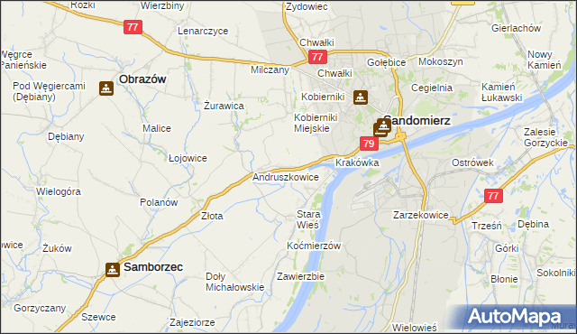 mapa Strochcice, Strochcice na mapie Targeo
