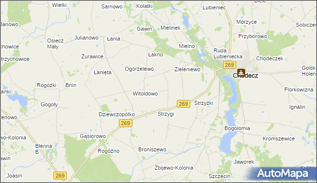 mapa Strzygowska Kolonia, Strzygowska Kolonia na mapie Targeo