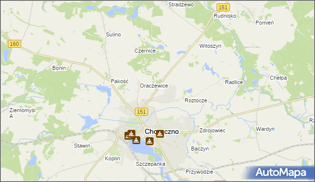 mapa Sułowo gmina Choszczno, Sułowo gmina Choszczno na mapie Targeo