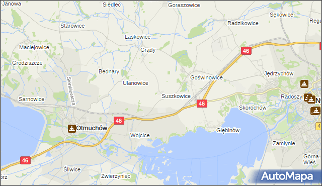 mapa Suszkowice, Suszkowice na mapie Targeo