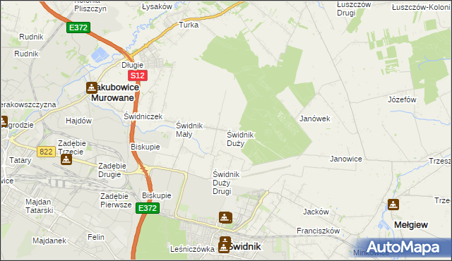 mapa Świdnik Duży, Świdnik Duży na mapie Targeo