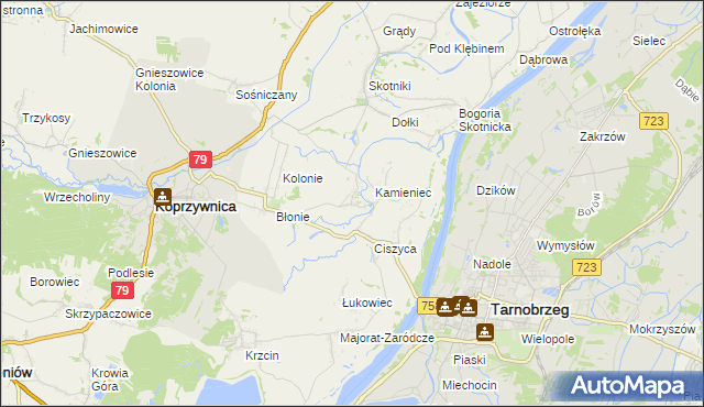 mapa Świężyca, Świężyca na mapie Targeo