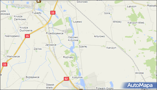 mapa Szarlej, Szarlej na mapie Targeo