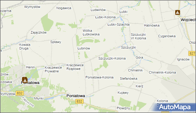 mapa Szczuczki-Kolonia, Szczuczki-Kolonia na mapie Targeo