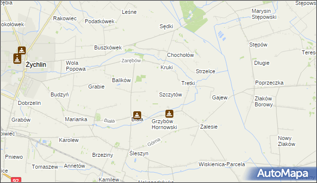 mapa Szczytów, Szczytów na mapie Targeo