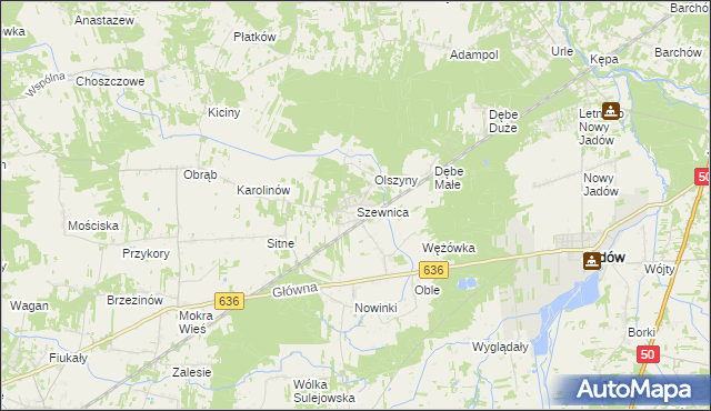 mapa Szewnica, Szewnica na mapie Targeo