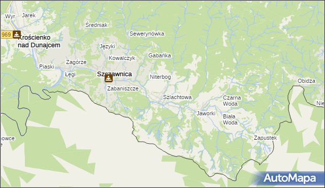 mapa Szlachtowa, Szlachtowa na mapie Targeo