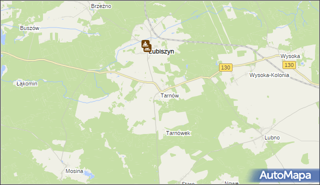 mapa Tarnów gmina Lubiszyn, Tarnów gmina Lubiszyn na mapie Targeo