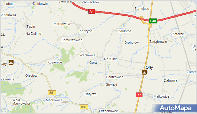mapa Trójczyce, Trójczyce na mapie Targeo