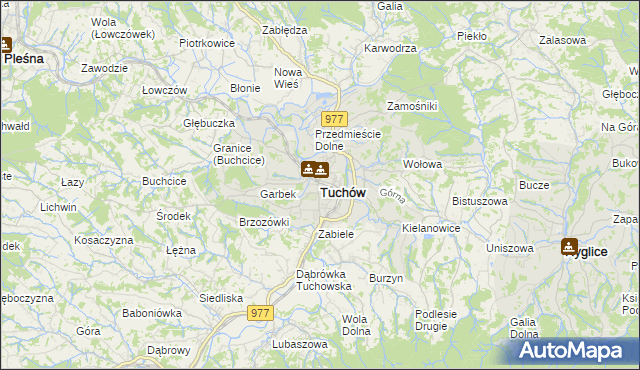 mapa Tuchów, Tuchów na mapie Targeo