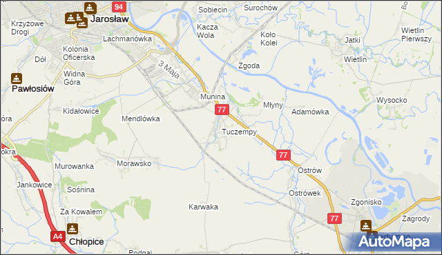 mapa Tuczempy, Tuczempy na mapie Targeo
