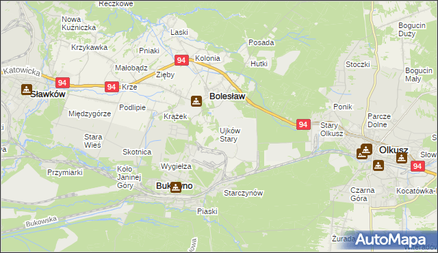 mapa Ujków Stary, Ujków Stary na mapie Targeo