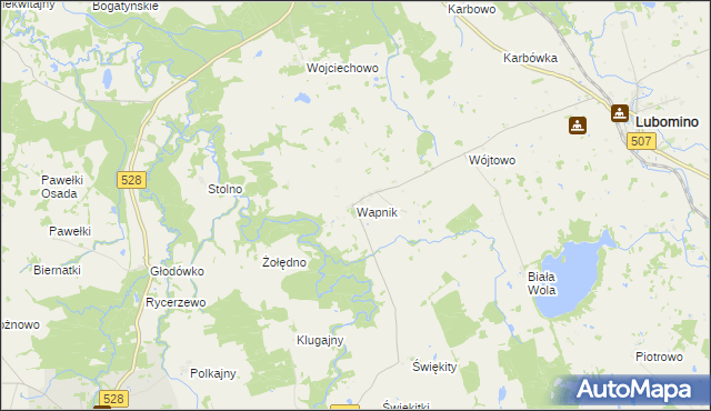 mapa Wapnik, Wapnik na mapie Targeo