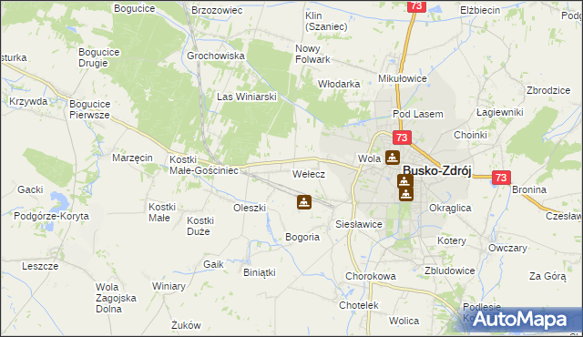 mapa Wełecz, Wełecz na mapie Targeo