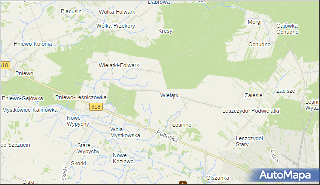 mapa Wielątki, Wielątki na mapie Targeo