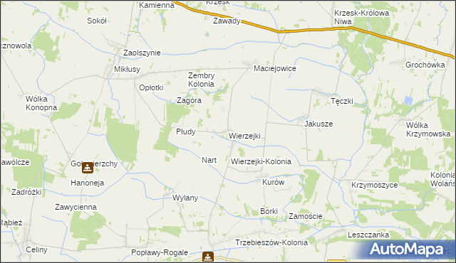 mapa Wierzejki, Wierzejki na mapie Targeo