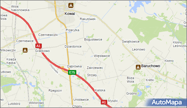 mapa Więsławice, Więsławice na mapie Targeo