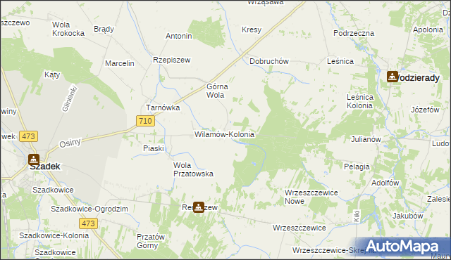 mapa Wilamów-Parcela, Wilamów-Parcela na mapie Targeo