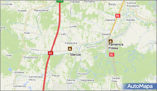 mapa Własna, Własna na mapie Targeo