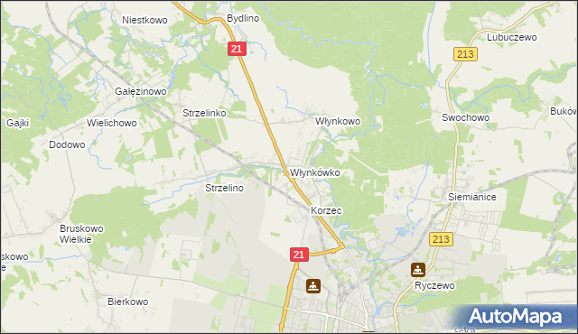 mapa Włynkówko, Włynkówko na mapie Targeo