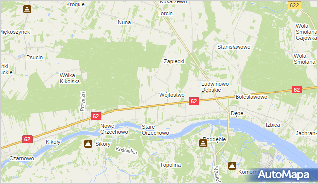 mapa Wójtostwo gmina Pomiechówek, Wójtostwo gmina Pomiechówek na mapie Targeo