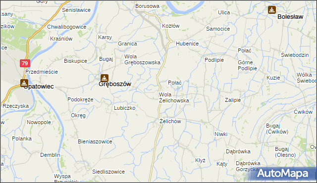 mapa Wola Żelichowska, Wola Żelichowska na mapie Targeo