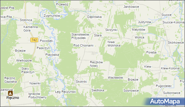 mapa Wólka Skotnicka, Wólka Skotnicka na mapie Targeo