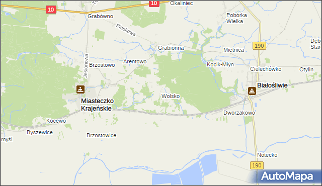 mapa Wolsko, Wolsko na mapie Targeo
