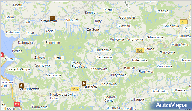 mapa Zachełmna, Zachełmna na mapie Targeo