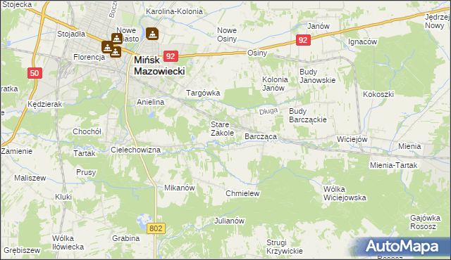 mapa Zakole-Wiktorowo, Zakole-Wiktorowo na mapie Targeo