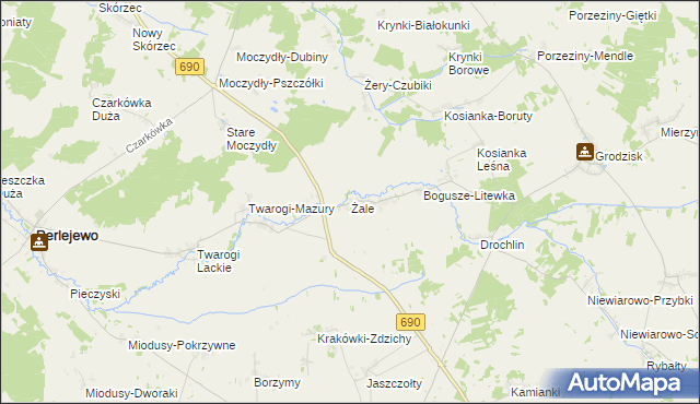 mapa Żale, Żale na mapie Targeo