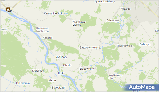 mapa Zaszków-Kolonia, Zaszków-Kolonia na mapie Targeo