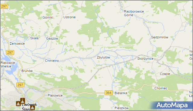 mapa Zbylutów, Zbylutów na mapie Targeo
