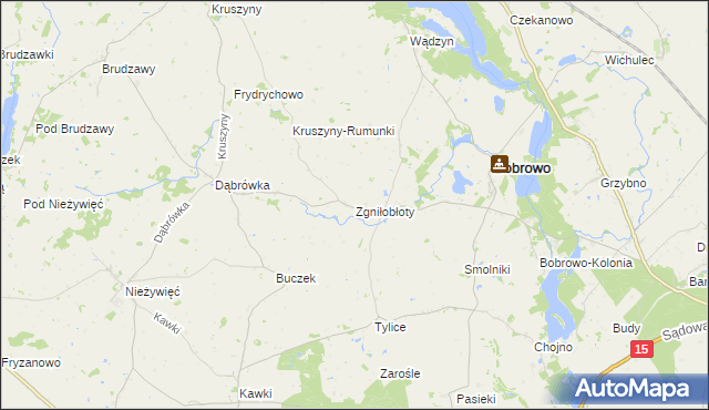 mapa Zgniłobłoty, Zgniłobłoty na mapie Targeo