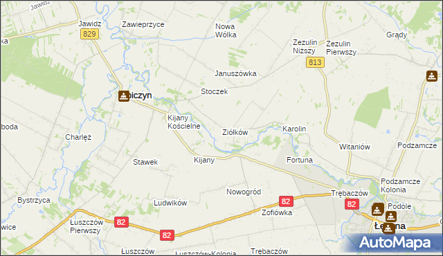 mapa Ziółków, Ziółków na mapie Targeo
